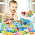 thumbnail image 2 of 7Pcs Plastic Fishing Toy Magnetic Educational Fish Rod Model Baby Bath Toys, 2 of 9