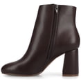 thumbnail image 3 of Journee Kit Stacked Heel Pointed Toe Inside Zipper Comfort Dress Booties, 3 of 9