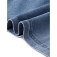 thumbnail image 5 of Agnes Orinda Women's Plus Size Denim Overalls Dress Adjustable Strap Bib Suspender Summer Casual Midi Jeans Dresses with Pockets 1X Gray Blue, 5 of 6