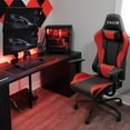 thumbnail image 2 of Lacoo Gaming Chair in Home Office PU Leather Reclining Gaming Chair Adjustable Adjustable Headrest and Lumbar Pillow, Red, 2 of 8