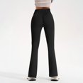 thumbnail image 4 of MKLEKYY Leggings para mujer Pantalones de yoga ajustados de cintura alta con realce de color melocotón y tela para mujer, 4 of 4