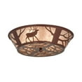 thumbnail image 5 of Meyda Tiffany 15311 Elk On The Loose 4 Light 22" Wide Flush Mount Drum Ceiling Fixture -, 5 of 5
