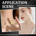 thumbnail image 5 of 1 Box 1Pc Initial Necklace for Women 18K Gold Plated Brass English Letter K Necklaces with Rectangle Velvet PouchesMixed Color, 5 of 9