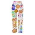 thumbnail image 5 of Women's Summer Printed Linen Drawstring Elastic Waist Pants Lightweight Straight Leg Casual Trousers With Pockets For And Womens Track Pants Dress Pants with Pockets Pants for Women Work Casual High, 5 of 5