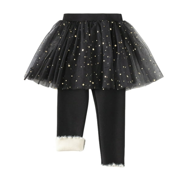 Cameland Winter Girls Warm Fleece Lined Leggings Elastic Waist Cotton Bottoms Pants Suitable For 3-12 Years Old
