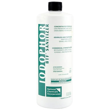 BTF Iodophor Sanitizer - 1 Bottle beer kegging equipment National Chemicals