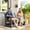 Light Gray, variant on Outsunny 2-Person Outdoor Glider Bench Patio Double Swing Rocking Chair Loveseat w/ Slatted HDPE Frame for Backyard Garden Porch, Light White