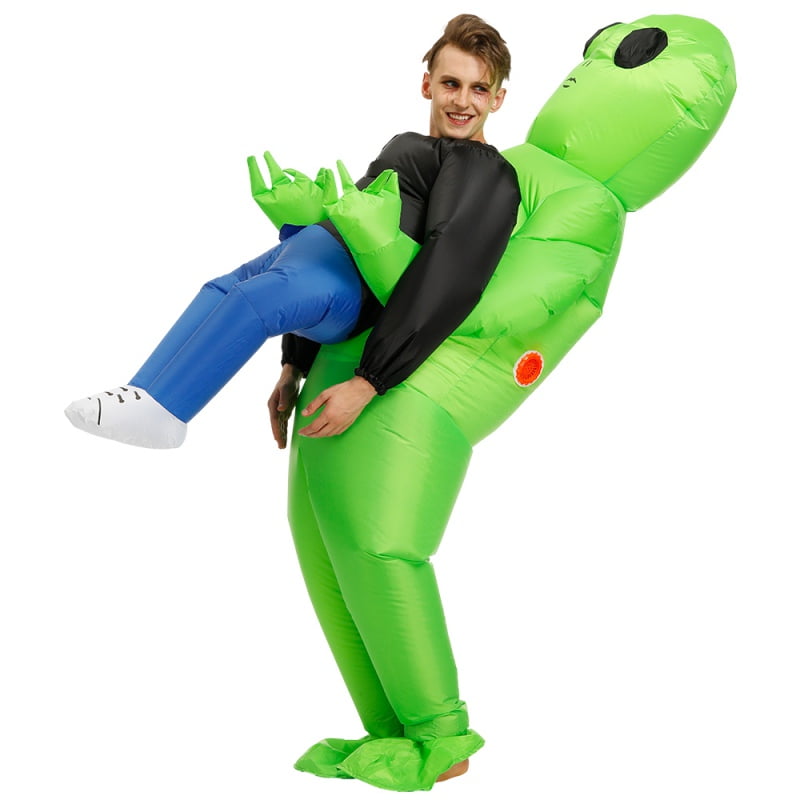 1 NEW INFLATABLE GREEN SPACE ALIEN 8' BLOW UP INFLATE ALIENS HALLOWEEN PARTY 