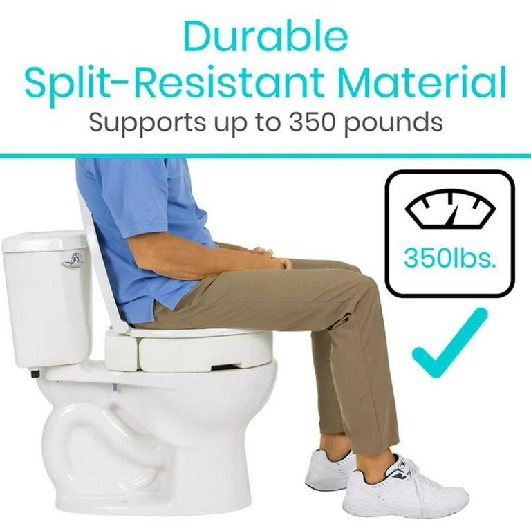 Toilet Seat Cushion (4 inch) - Fits Standard & Elongated - Vive Health