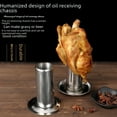thumbnail image 2 of Stainless Steel Beer Can Chicken Roaster Stand - Compact Grilling Rack for Barbecue, Oven Use - Perfect for Soda Can Chicken, Outdoor Parties - Easy to Clean, Space-Saving Design (Size A: 11*12.3*5), 2 of 5