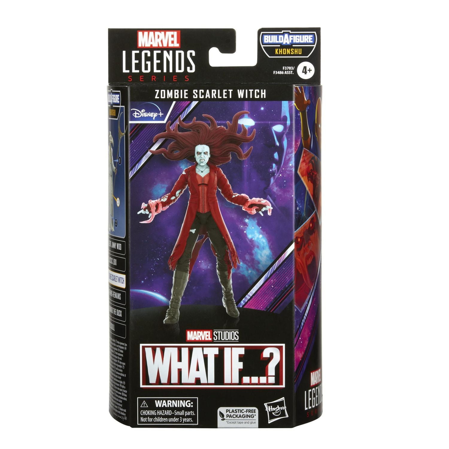 Marvel Legends Series, série What If, figurine de collection Zombie Scarlet Witch de 15 cm MCU Disney+, 2 accessoires et 1 pièce Build-a-Figure