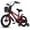 Red, variant on ICEEIF Kids Bike, 16 Inch Kids Bicycle with Training Wheels or Kickstand, Adjustable Seat & Handlebar, Dual Handbrakes, Carbon Steel Frame, Sports Bicycle for Boys and Girls Ages 3-12, Easy Assembly