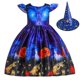 thumbnail image 1 of Vestido De Niñas Disfraz De Halloween Para Niños Vestidos De Fiesta Calabaza Encaje Bruja Impreso Cosplay Princesa, 1 of 4