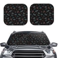 thumbnail image 2 of Goofa Hawaiian Style Pattern 2 Piece Car Windshield Sun Shade Foldable | Front Windshield Shade for Sun, Heat and UV Rays | Sunshade for Car Front Window-, 2 of 7