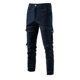 thumbnail image 1 of Pantalones largos de moda para hombre, casuales, de color puro, para exteriores, con cremallera y bolsillo, pantalones deportivos para hombre, 1 of 3