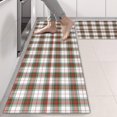 thumbnail image 2 of Kitchen Rugs Sets Of 2,Green and Red Christmas Plaid Pattern Anti Fatigue Kitchen Mat Rugs Non Slip Washable,Decorative Kitchen Floor Mats for Kitchen,Sink,Laundry,17"X47", 2 of 5