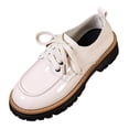 thumbnail image 2 of Wowcloth Women's British Style Loafers – Round Toe Lace-Up with Large Size for Trendy Everyday Wear, 2 of 9