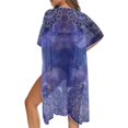 thumbnail image 5 of HELLHERO Butterfly and Floral Pattern Beach Cover Ups for Women Polyester Loose Free Size Long Kimono Swimsuit Cover Up for Womens, 5 of 6