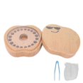 thumbnail image 4 of 2024 Wooden Portable Teeth Storage Box Children Kid Baby Tooth Box Organizer Keepsake Gift, 4 of 5