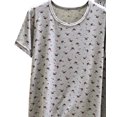 thumbnail image 6 of Bovxnpu Women's Pajamas Set Cotton Loose Floral Short Sleeve Capris Pants Pajamas Set, 6 of 6