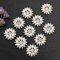 thumbnail image 4 of 10 Pieces Pearl Rhinestone Buttons, Faux Pearl Snowflake Rhinestones Buttons, Flat Back Flower Rhinestone Buttons Pearl Sew, 4 of 5