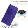 thumbnail image 6 of Allytech OnePlus 9 Wallet Case with Crossbody Strap PU Leather Sunflower Embossed Cards Slots Stand Shockproof Flip Cover for Girls WOmen Case for OnePlus 9 - Darkpurple, 6 of 10