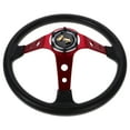 thumbnail image 1 of COMPUKAS Racing Inspired Universal Steering Wheel with Comfortable PU Grip for Cars, 1 of 8