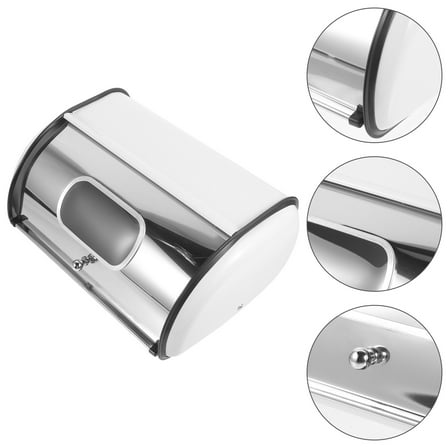 WHAMVOX  Countertop Bread Container Stainless Steel Storage Box Table-top