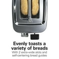 thumbnail image 4 of Hamilton Beach 2-Slice Bread and Bagel Toaster with Extra-Wide Slots, Toast Boost, and Removable Crumb Tray, Stainless Steel, 4 of 10