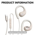 thumbnail image 2 of GJX USB C Wired Headphones Open Ear, Ear Hook Earbuds with Mic, ENC Noise Cancelling Type C Earphones, 14.2mm Stereo Sound, Skin Tone, 2 of 7