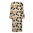 thumbnail image 4 of Yuyamidu Witch Front Zipper Bathrobe for Plus Size Women After Shower Robe for Spring Fall Winter Bath Robes Halloween Long Sleeve Nightgowns Dress Size XL, 4 of 7