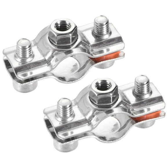 Unique Bargains 304 Stainless Steel Wall Ceiling Mount Pipe Supports for 15-19mm Pipe 2 Pack