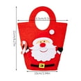 thumbnail image 3 of Santa Claus Gift Bag with Handle for Christmas Party Favors Holiday Candy Treats Reusable Felt Tote Bag for Kids and Adults, 3 of 3