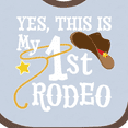 thumbnail image 4 of Inktastic Yes, This is My 1st Rodeo Cowboy Hat with Red Band, Lasso Boys or Girls Baby Bib, 4 of 4