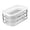 Grey, variant on 3 Layer Stackable Deli Container With Airtight Lid Clear Storage Box Transparent Meal Prep Keeper For Fridge Pantry Organization(Grey-22.5Cm)