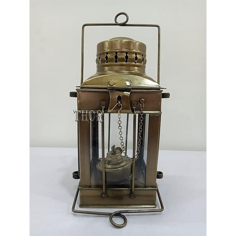 Thor Instruments Vintage Brass Antique Nautical Miner Ship Lantern Oil Lamp  Maritime Lamp , Best Gift Item , Best Lighting Item 