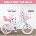 thumbnail image 6 of Glerc Petal Girls Bike, 16 Inch Kids Bike for Ages 4-7 Years Old, Princess Style Kids Bicycle with Training Wheels & Basket & Streamers, Blue, 6 of 11