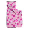 thumbnail image 2 of Geometric Flower and Dahlia Pink Pattern Teens Toddler Nap Mat with Pillow, Sleeping Mat Bag for Preschool Daycare 50"x20", 2 of 6