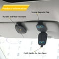 thumbnail image 5 of 2 Packs Sunglasses Holders for Car Visor - Magnetic Leather Sunglasses Holder and Ticket Card Clip - Car Visor Accessories (Blue), 5 of 8