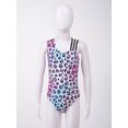 thumbnail image 4 of YONGHS Kids Girls Leopard Printed One Shoulder Gymnastics Leotard Ballet Dance Top Pink Leopard 4, 4 of 7