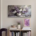 thumbnail image 6 of HFDF Large Wall Art for Living Room, Still Life Flowers Canvas Prints, Purple Floral Botanical Decor Paintings, Modern Aesthetic Pictures Wall Decor, Farmhouse Kitchen Artwork 16x12inch Framed, 6 of 7