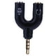 thumbnail image 1 of Adaptador divisor en U de 2 vías para auriculares con conector de audio estéreo de 35 mm JShteea  El nuevo, 1 of 5