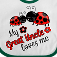 thumbnail image 4 of Inktastic My Great Uncle Loves Me with Cute Ladybugs Boys or Girls Baby Bib, 4 of 4