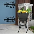 thumbnail image 4 of RTS Home Accents 16" Square Garden Planter with Wrought Iron Stand for Indoor or Outdoor Gardening, Graphite Color, 4 of 7