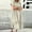 Beige, variant on Black Women's Summer Dress Casual Cre W Neck Short Sleeve Pleated Flare Midi Dress Loose Knee Length Dresses Ne W