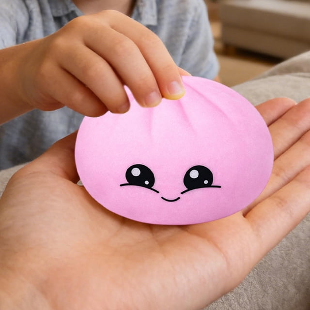 EGNMCR Realistic Simulation Big Bun Stress Relief Toy, Slow Rising Squishy Fidget Toy for Kids and Adults, Soft Silicone Squeeze Toy for Anxiety Relief and Sensory Play, 1 PC