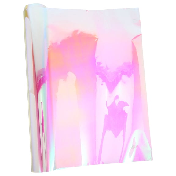 OUNONA Red Iridescent Window Film for Pets and Home Decor, Easy to Apply, Decorative Privacy Film for