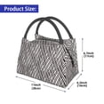 thumbnail image 3 of Vsdgher Black White Stripes Print Insulated Reusable Bags with Sturdy Zipper and Handles, Foldable Totes for Hot or Cold Food Bring or Delivery, 3 of 8