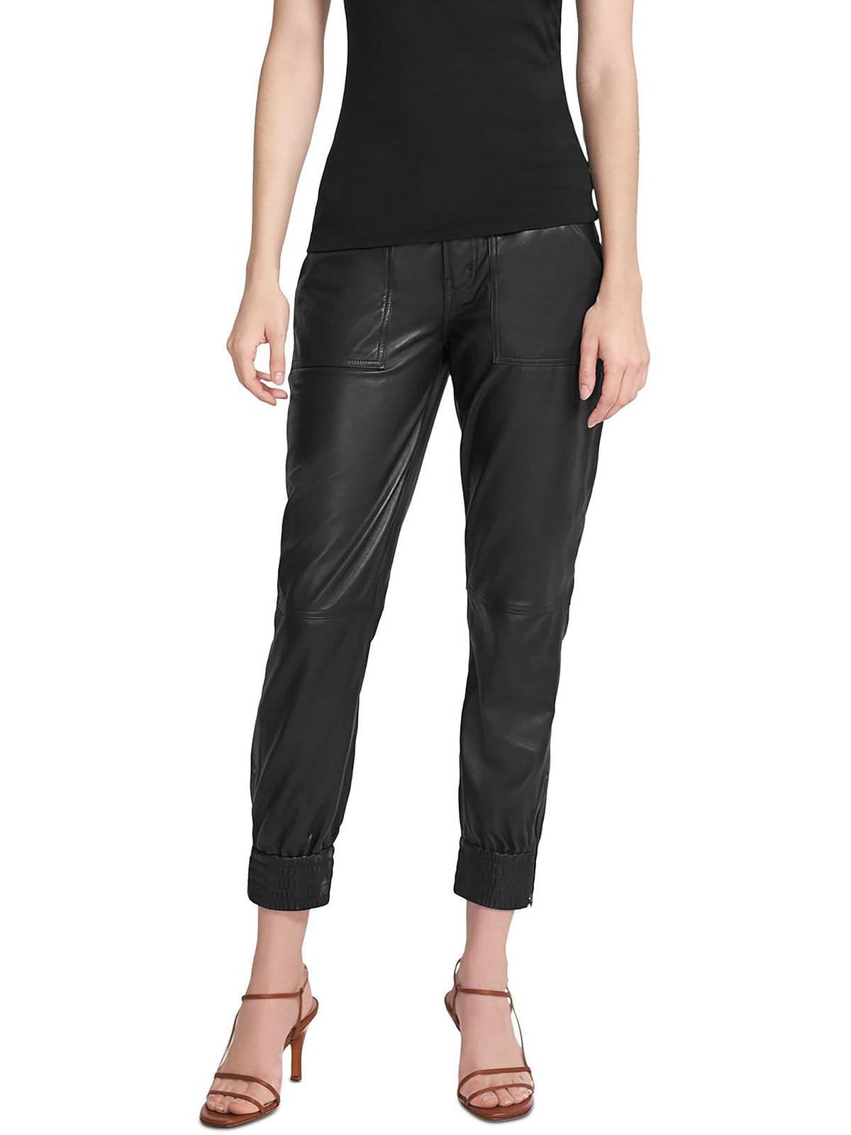 J Brand Womens Arkin Leather Zip Ankle Jogger Pants