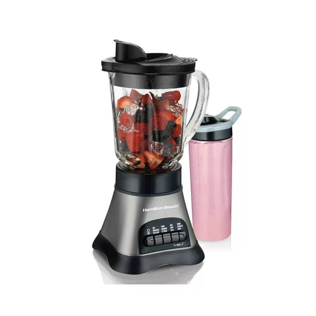 Hamilton Beach Wave Crusher Blender with Blend-in Travel Jar